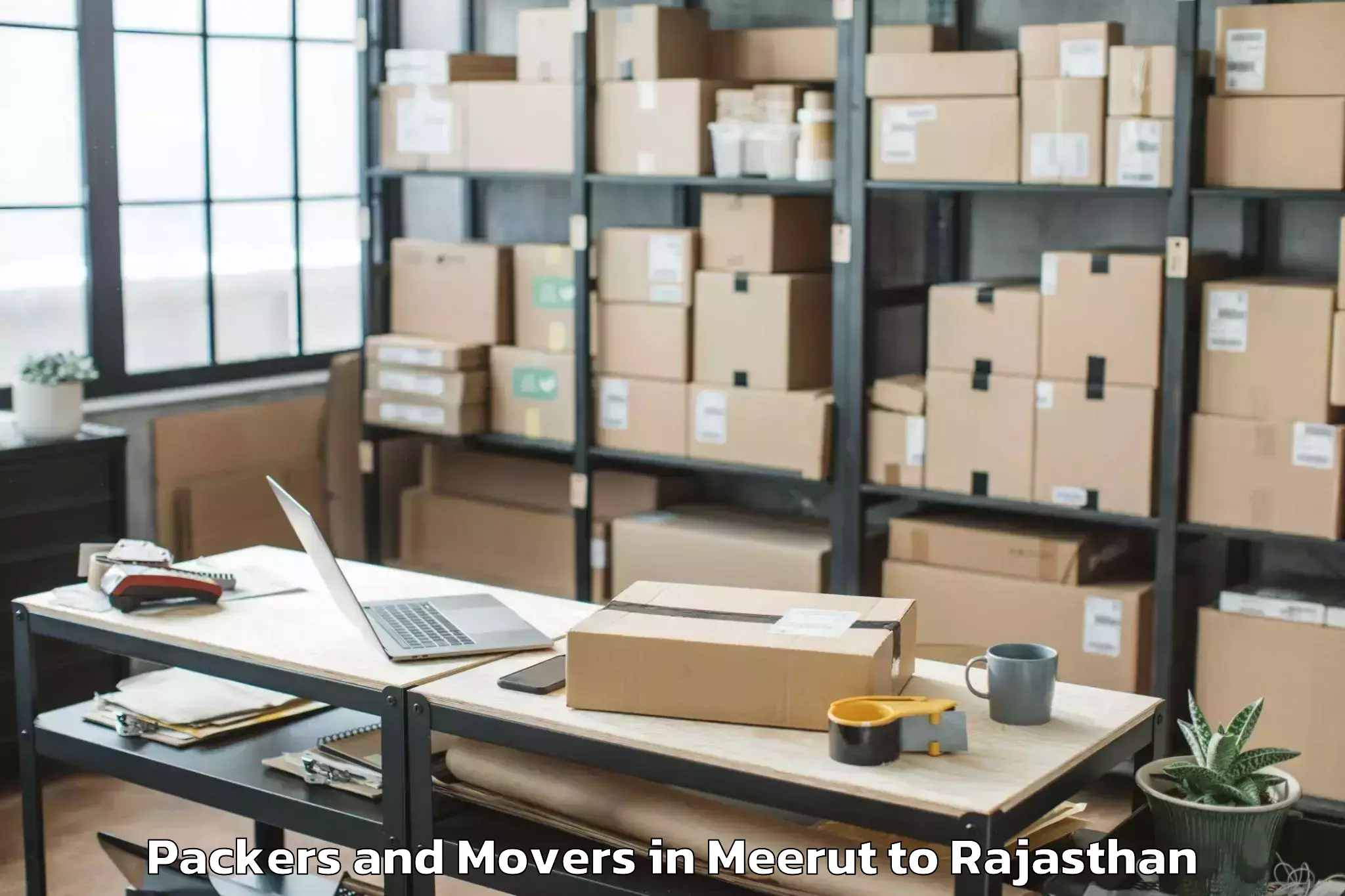 Trusted Meerut to Kherwara Packers And Movers